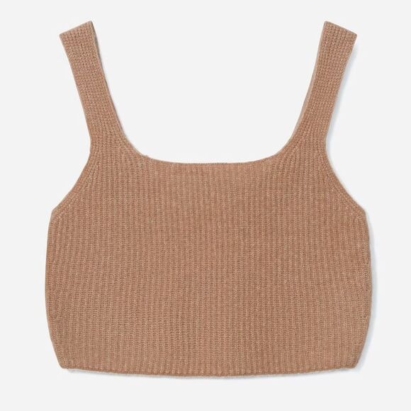Everlane Cozy Stretch Knit Crop Tank Womens M Wool Yak Softcore Cozycore Fuzzy - Picture 6 of 12